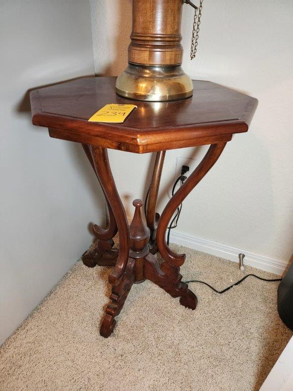 Ornate Wood Octagon Table