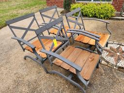 4 Patio Chairs - Cushions in Garage