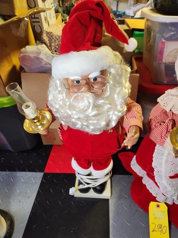 Mr. & Mrs. Santa Claus Motionette Illuminated Figures