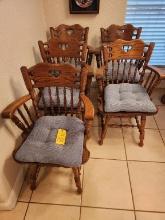 5 Oak Chairs