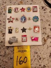 Vintage Soviet Russian Pins Collection
