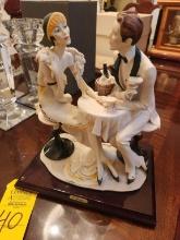 Giuseppe Armani Capodimonte "Couple at Cocktail Table" Sculpture