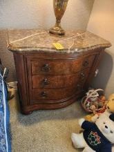 Thomasville "British Gentry" Bedside Chest with Marble Top