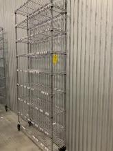 Metal Mobile Shelving on Casters w/ 9 Shelves U-Line