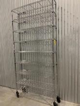 Metal Mobile Shelving on Casters w/ 9 Shelves U-Line