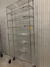 Metal Mobile Shelving on Casters w/ 9 Shelves U-Line