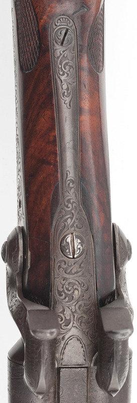 Engraved Pinfire Double Barrel Shotgun