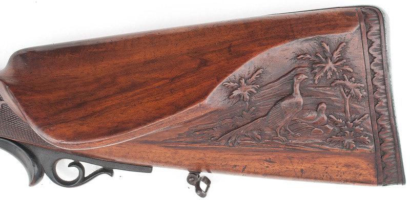 Engraved Pinfire Double Barrel Shotgun