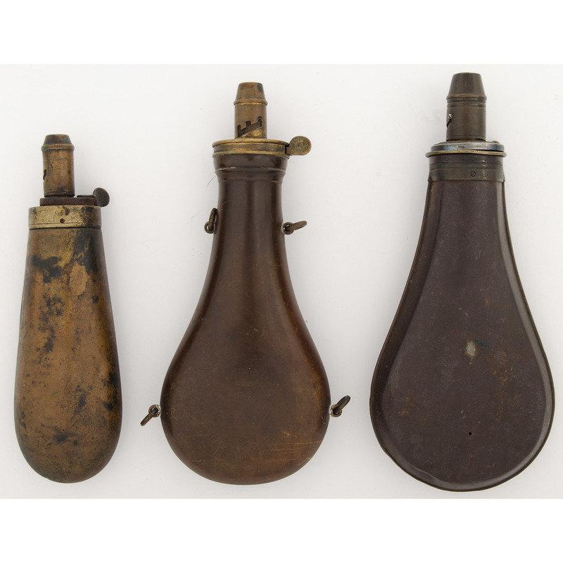 Lot of Three Powder Flasks