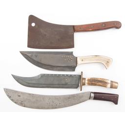 Assorted Axes and Bowie Knives