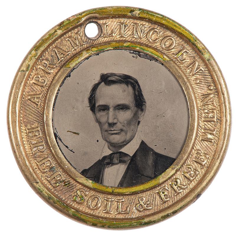 Lincoln & Hamlin 1860 Campaign Ferrotype