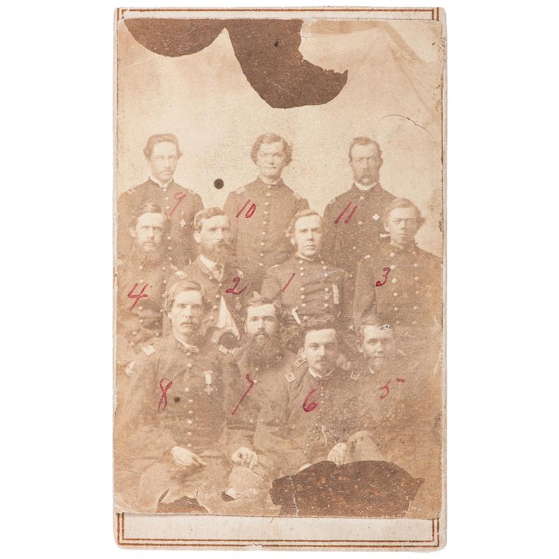 Major General George W. Getty and Sixth Army Corps Staff CDV Portrait