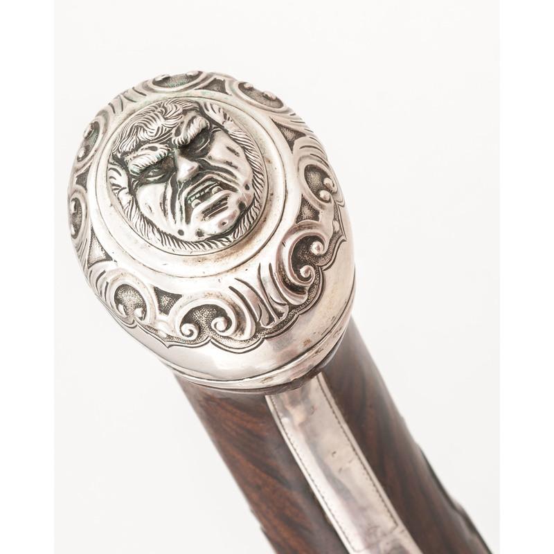 Classic Silver-Mounted Flintlock Pistol by Joseph Heylin Circa 1750's