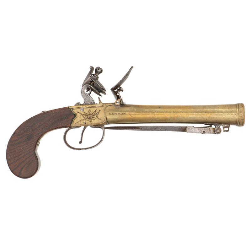 Brass Boxlock Blunderbuss Flintlock Pistol by Nock