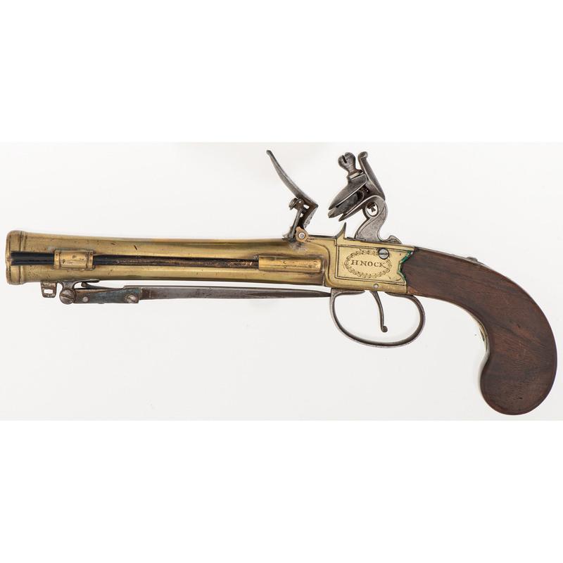 Brass Boxlock Blunderbuss Flintlock Pistol by Nock