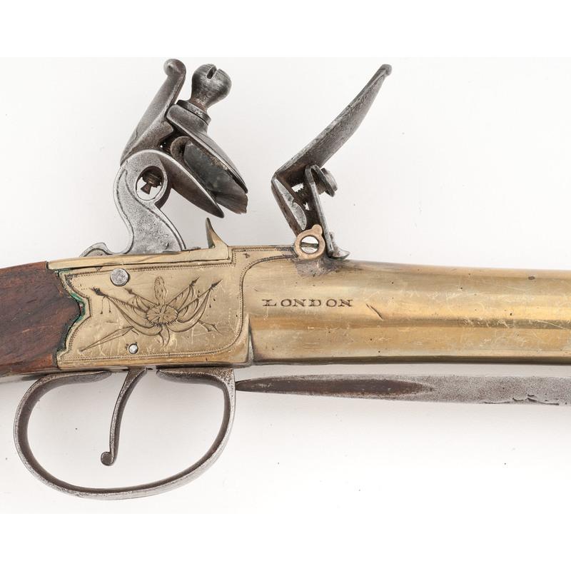 Brass Boxlock Blunderbuss Flintlock Pistol by Nock