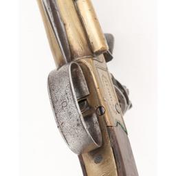 Brass Boxlock Blunderbuss Flintlock Pistol by Nock