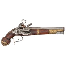 Early Spanish Ripoll Butt Miquelet Pistol