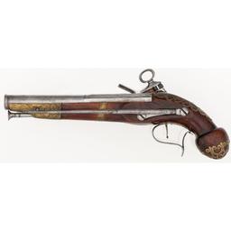 Early Spanish Ripoll Butt Miquelet Pistol