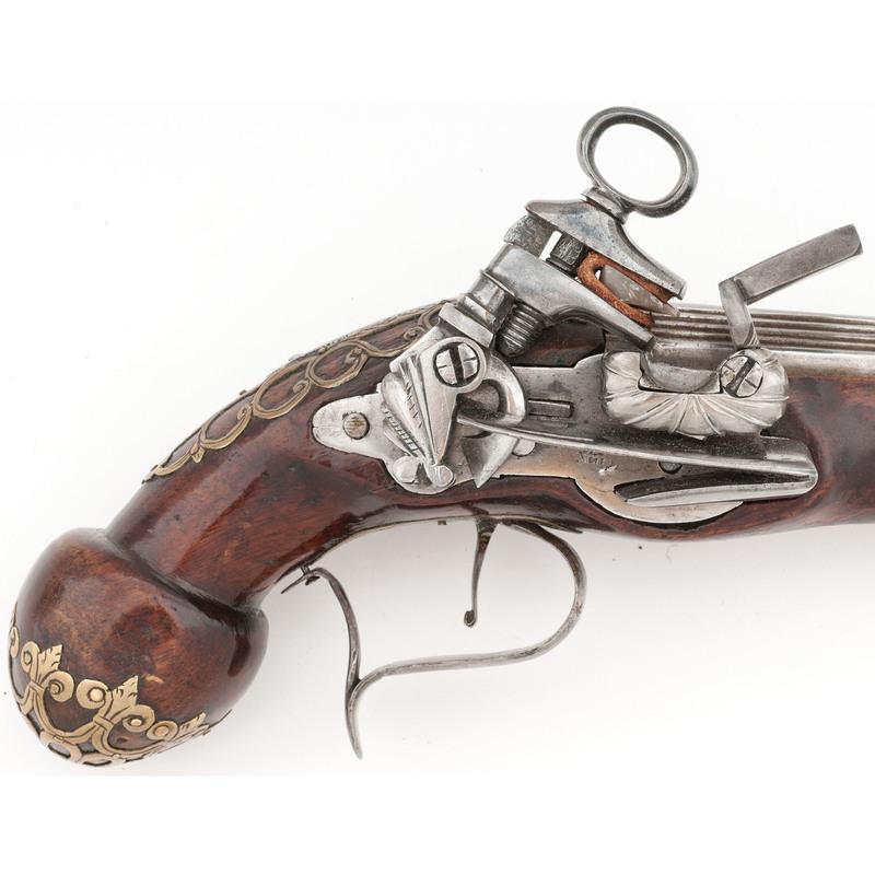 Early Spanish Ripoll Butt Miquelet Pistol