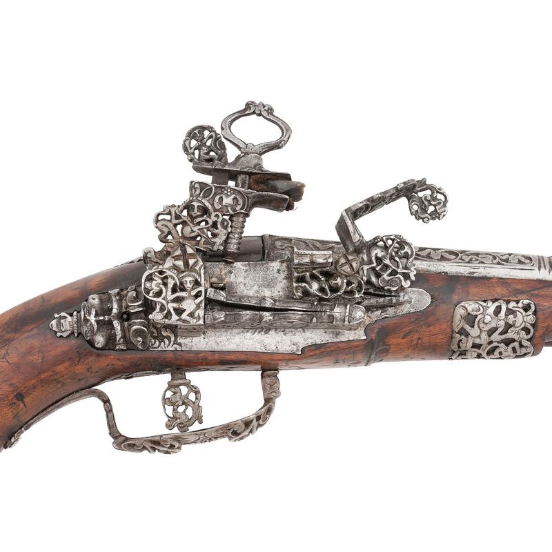 Chiseled Spanish Miquelet Pistol