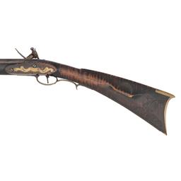 Raised Carved Kentucky Flintlock Fullstock Rifle By John Shuler