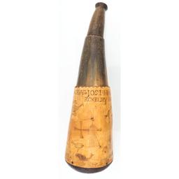 Josiah Morris His Horn Engraved Powder Horn Dated 1775,