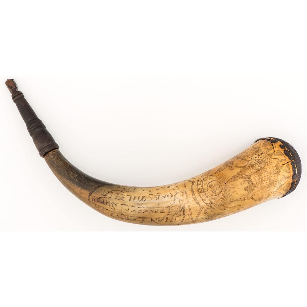 Johan Christoph Engraved Horn Dated Sept 2, 1780