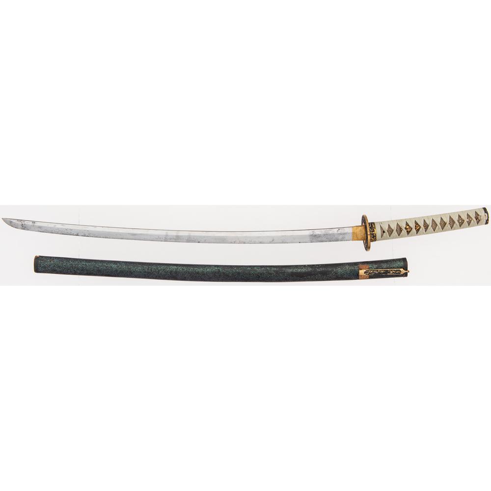 Very Attractively Mounted Long Japanese Samurai Sword (Katana)