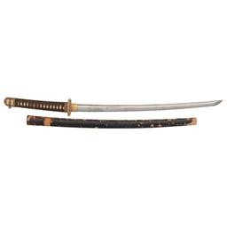 Japanese Seki Gendaito (Wakizashi) in Gunto Mounts Signed Sadatsugu