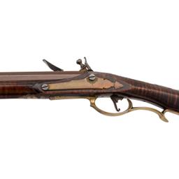 Beautifully Carved Contemporary Flintlock Long Rifle by Jerry Kirklin