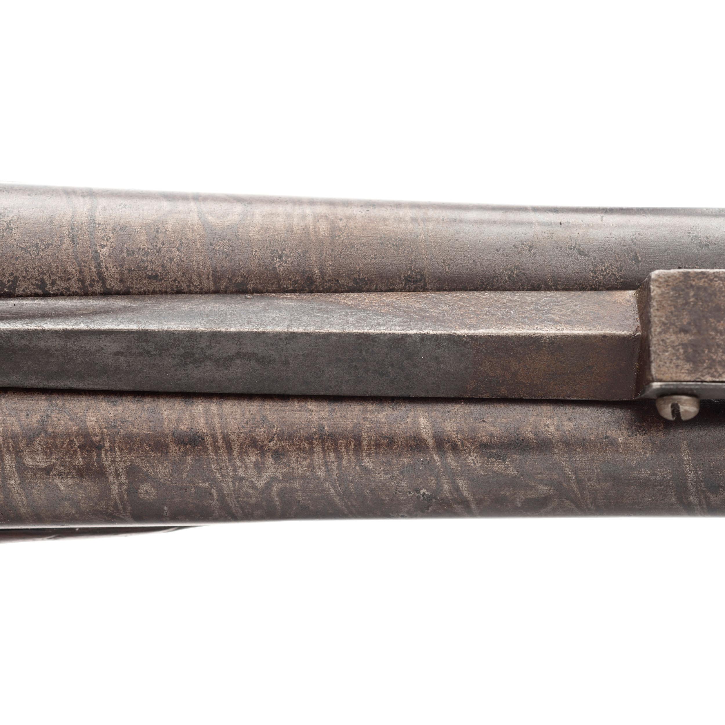 Double Barrel Flintlock Pistol with Snap Bayonet by Williams