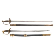 Presentation Ames 1840 Officers Sword, Ames 1850 Foot Officers Sword  to Lt and Col(Gen)Gershom Mott