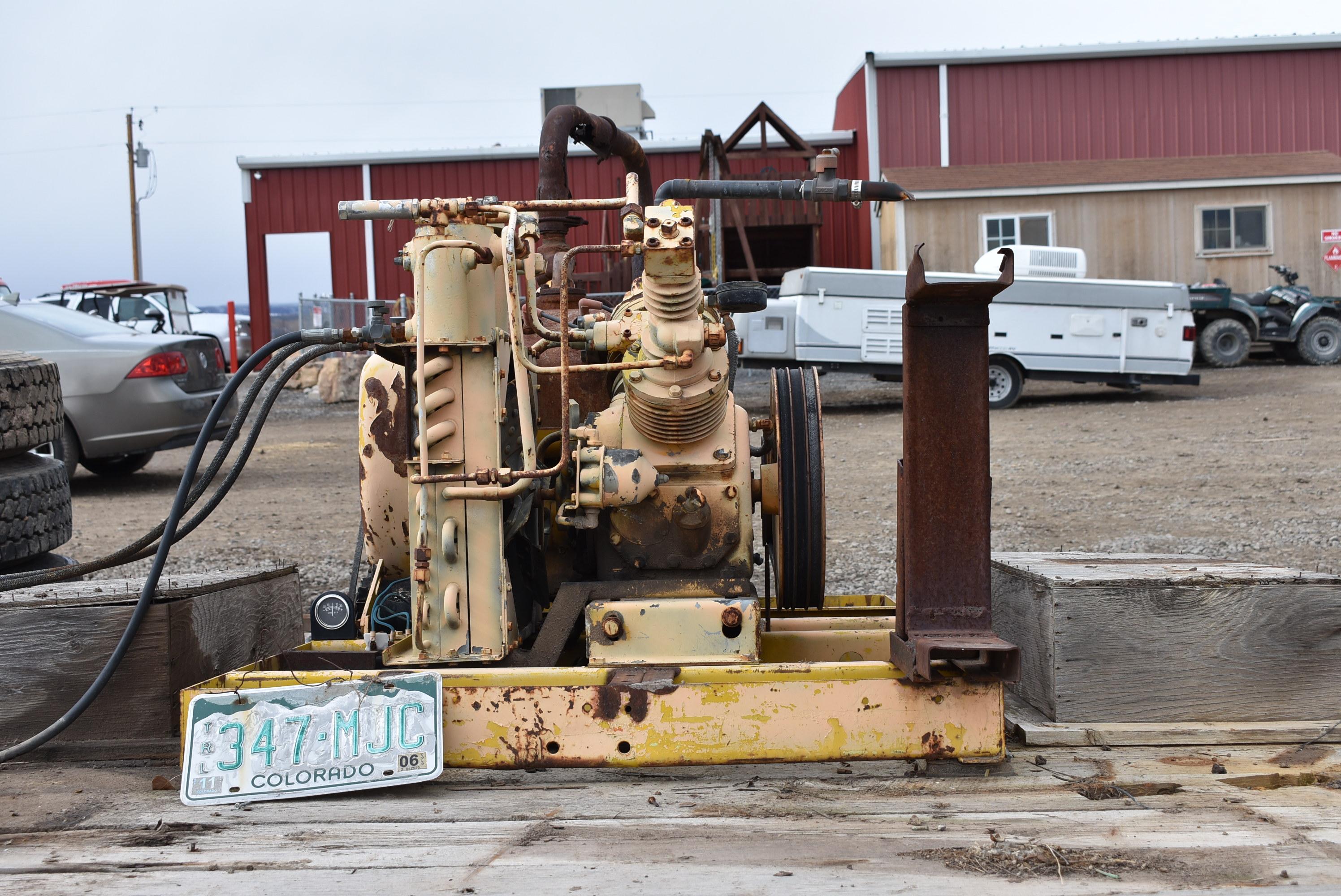 2 Stage Air Compressor on Trailer