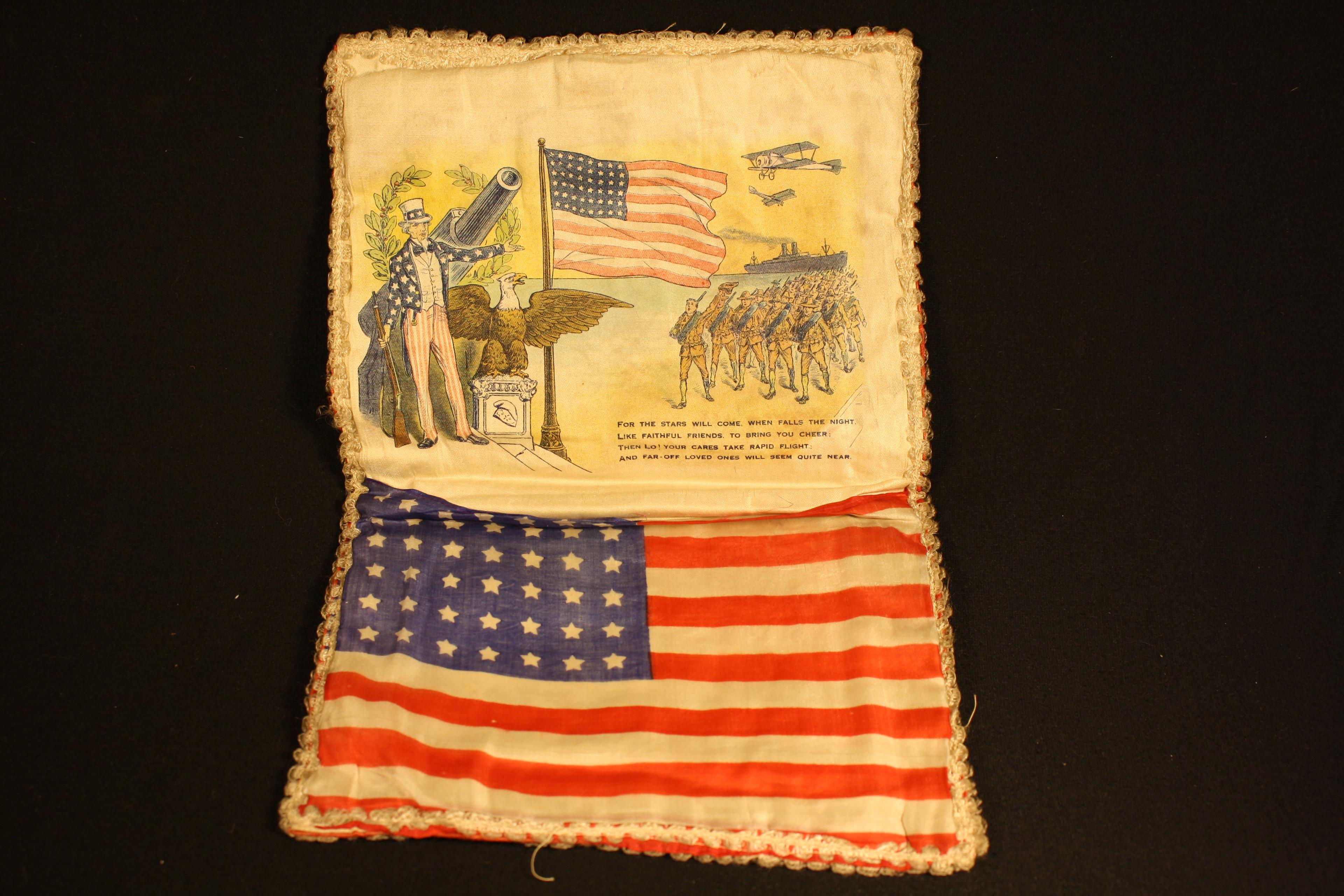 WWI Son in Service souvenir cloth envelope holder.