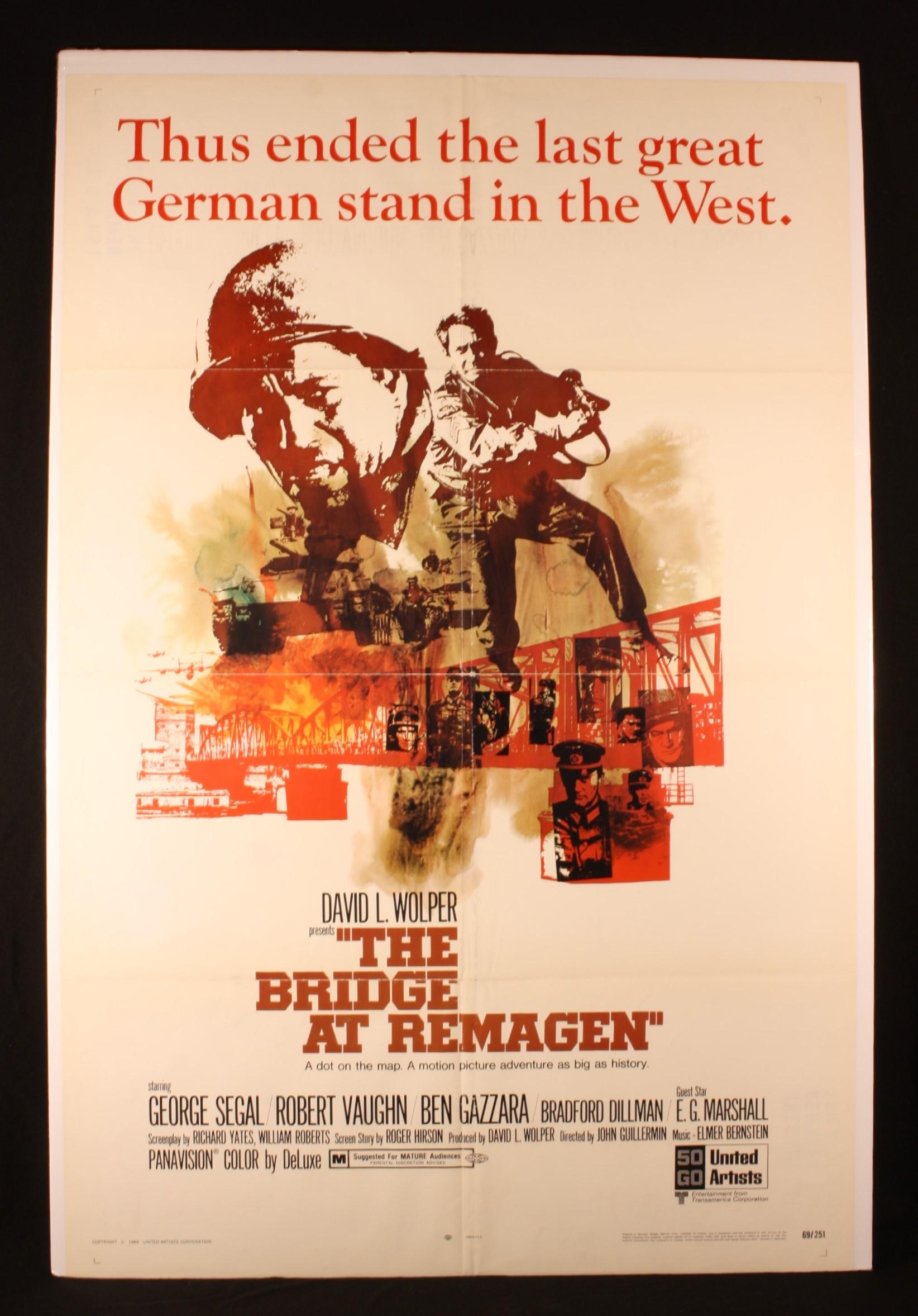 1969 “The Bridge at Remagen” one sheet movie poster.