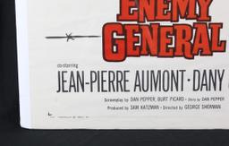 1960 war movie one sheet poster for “The Enemy General”