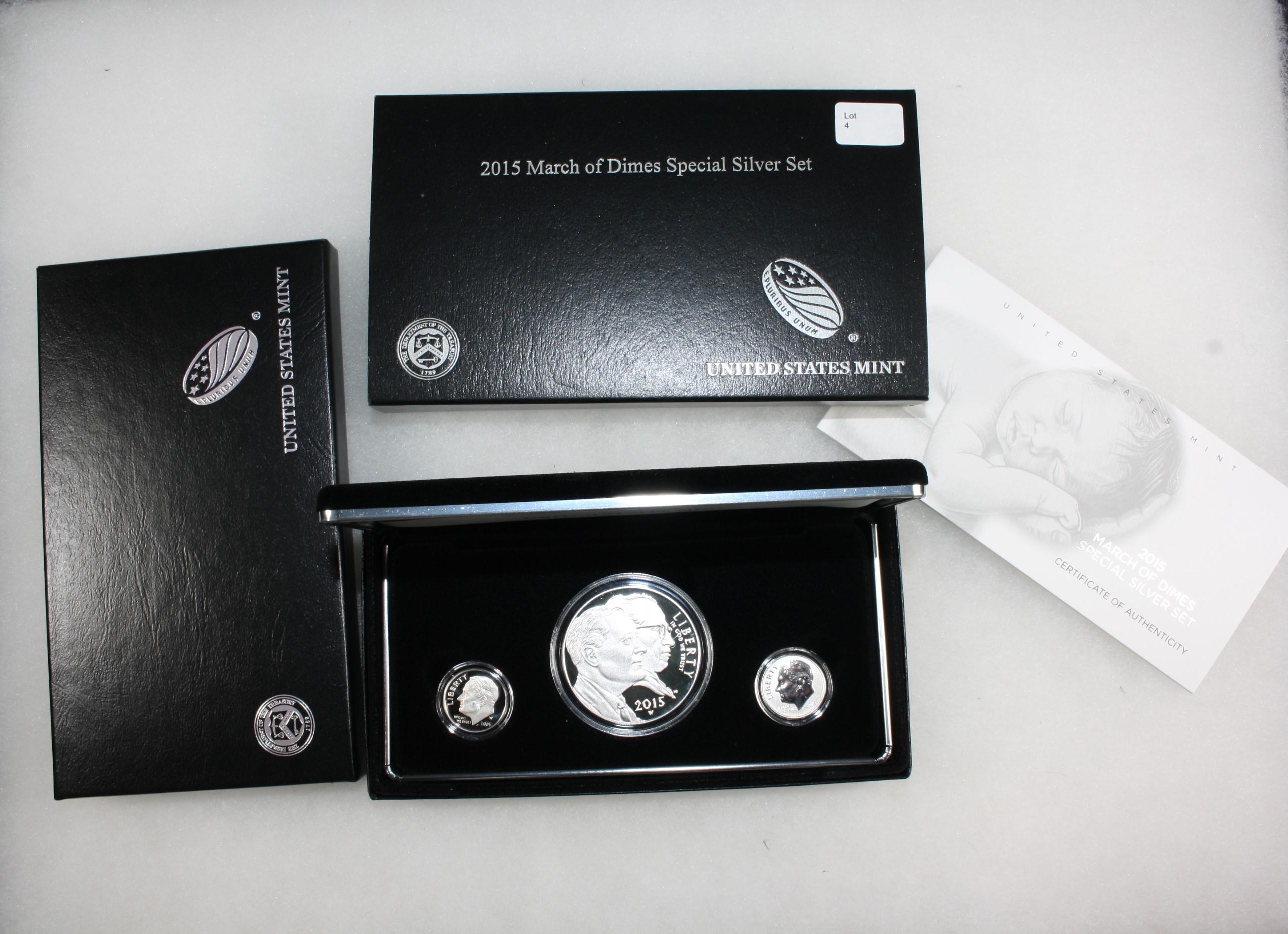 2015 U.S. Mint March of Dimes Special Silver Set