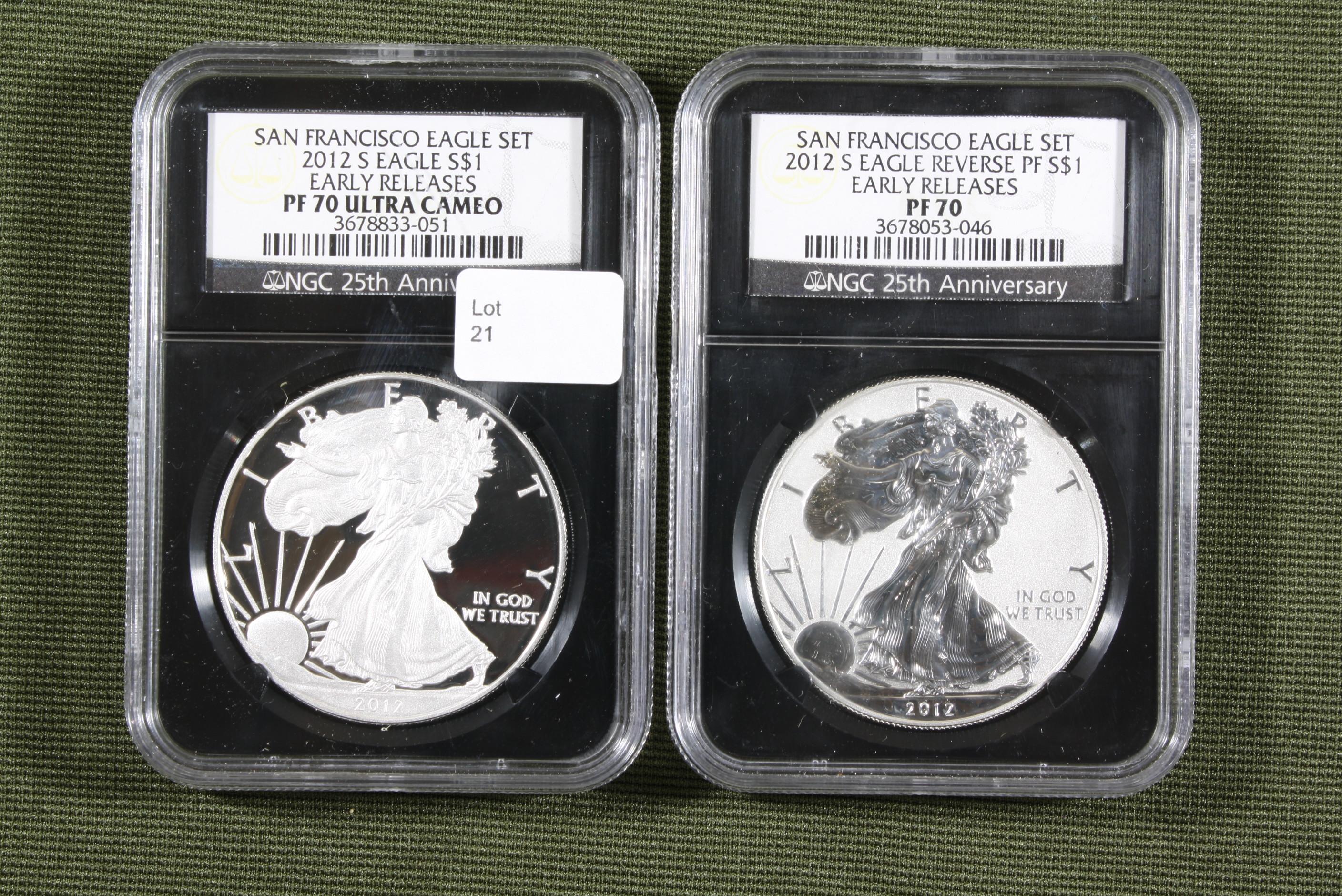 2012-S San Francisco Eagle Set NGC Graded