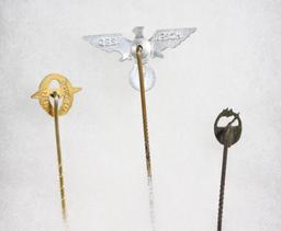 (3) Nazi stick pins – all different