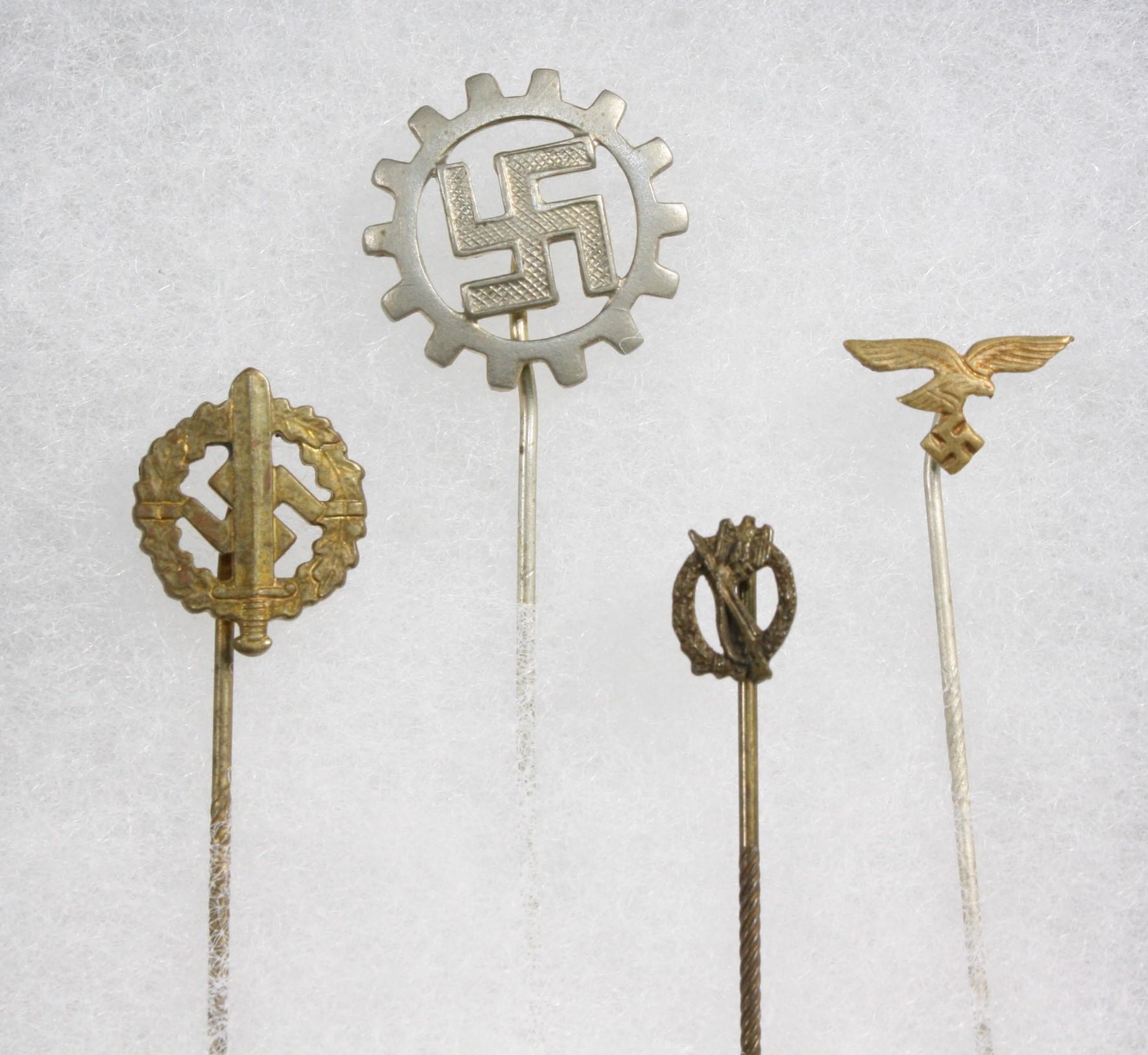 (4) Nazi stick pins – all different