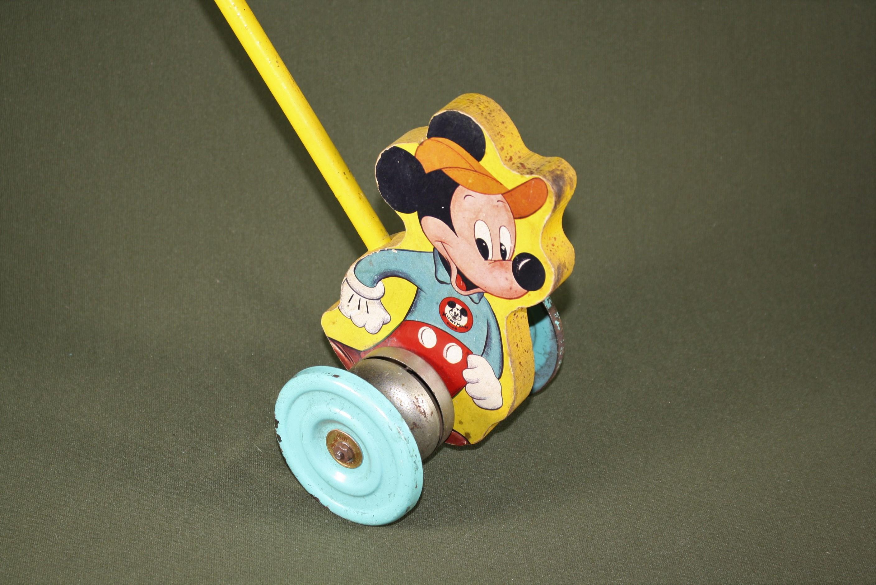 1950’s Gong Bell “Mickey Mouse” pull toy