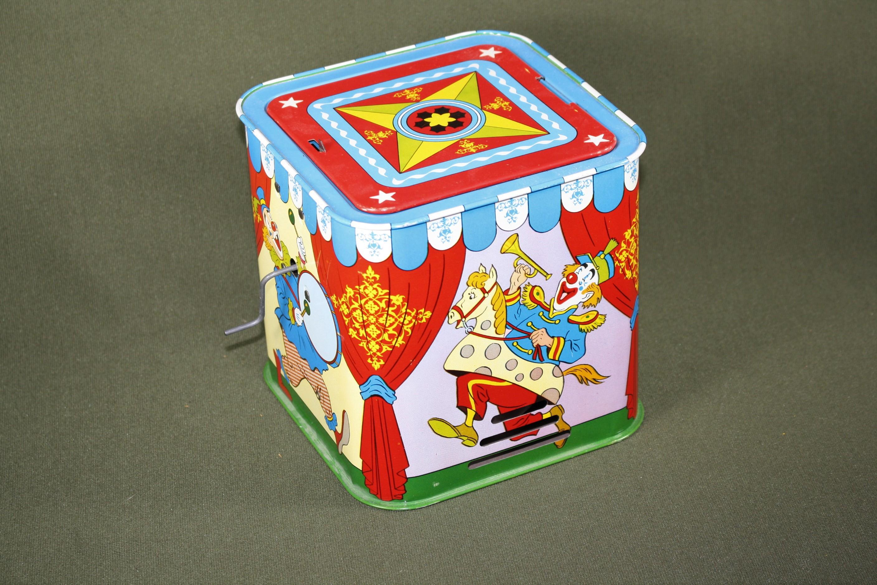 1950’s Ohio Art clown jack-in-the-box