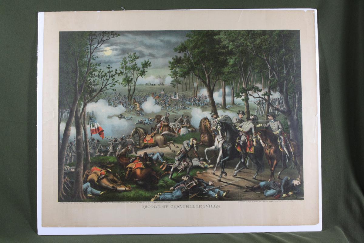 1889 Civil War “Battle of Chancellorsville” print