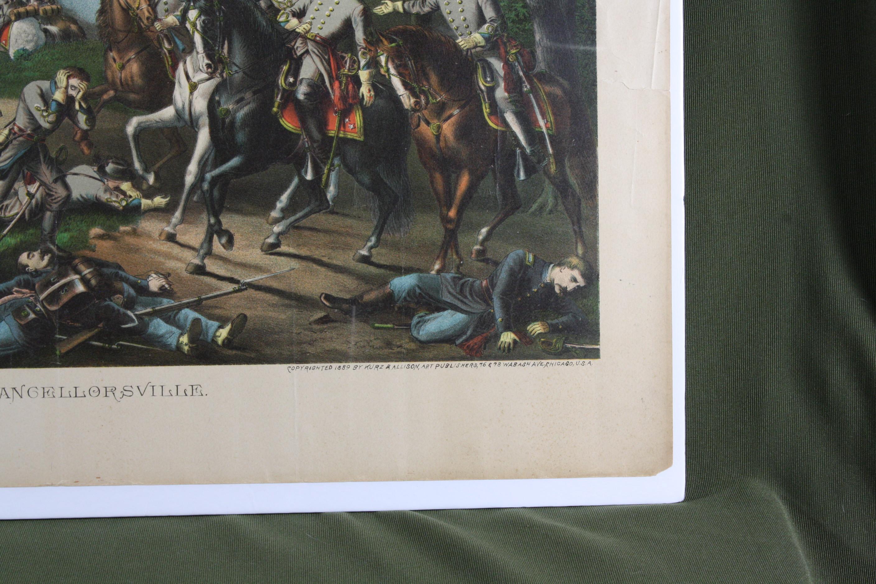 1889 Civil War “Battle of Chancellorsville” print