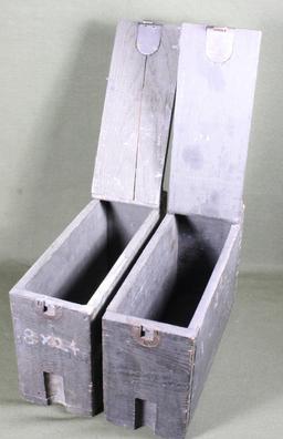 (2) WWI/II M1917 machine gun ammo boxes