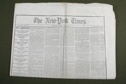 Lincoln Assassination 4/22/1865 Newspaper