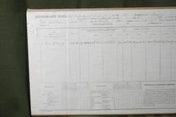 Large Civil War muster out roll