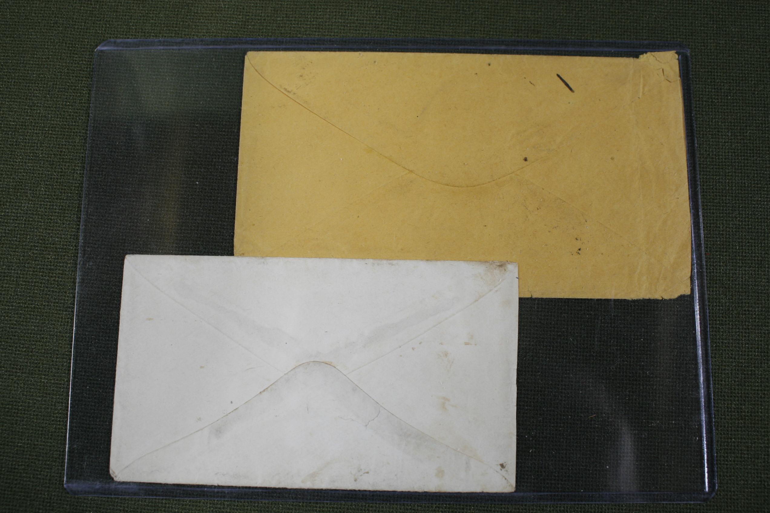 (2) Civil war Union soldier’s mailed envelopes