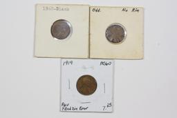 (3) Error Cents - incl blank